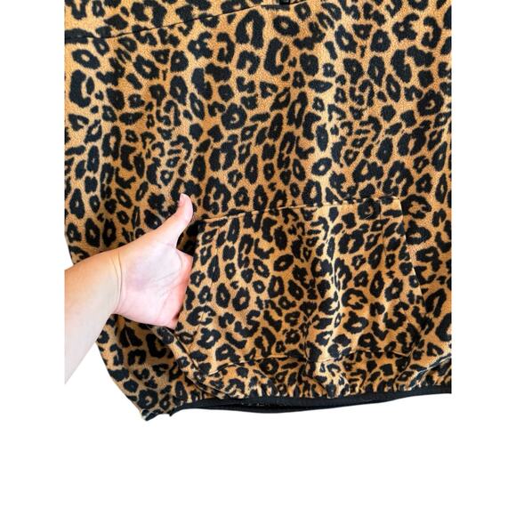 No Boundaries Girls 11-13 L Leopard Fleece 1/4 Zip Pullover Jacket Youth Teen - Picture 3 of 7